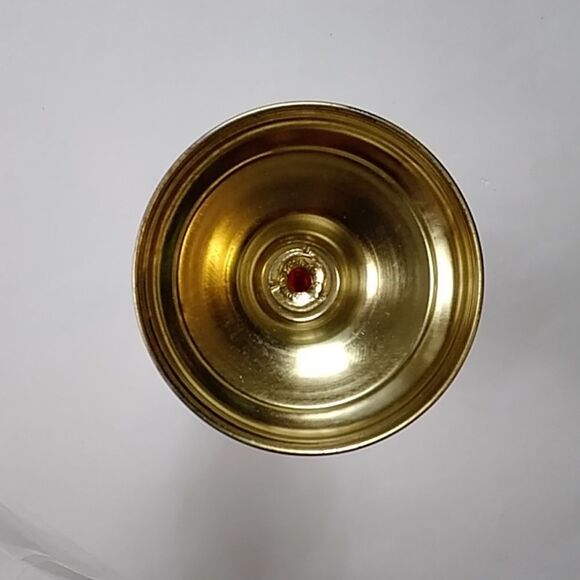 Vintage Red White Gold Oil Glass Lamp - Picture 8 of 9